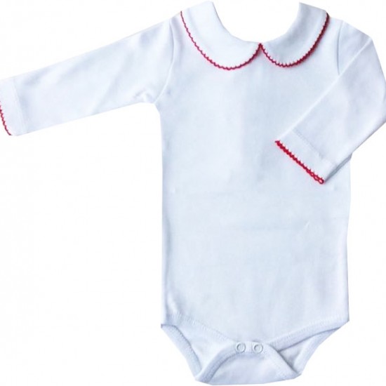 MN White/ Red Unisex Scallop Body MN White/ Red Unisex Scallop Body