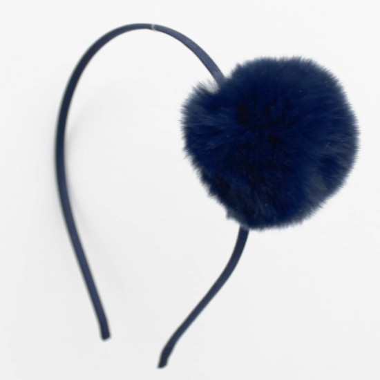 SIE Navy Small Pom Pom Headband