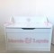 White Personalised Toy Box ( 2 names) - DELIVERY INCLUDED